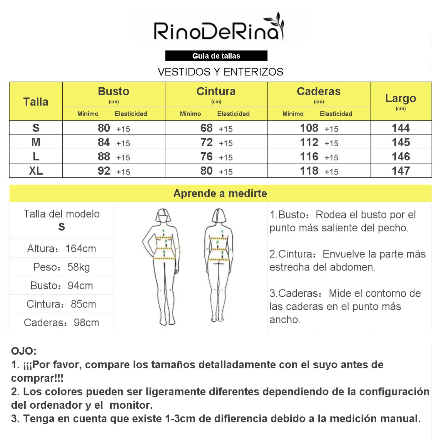 ENTERIZO MUJER RINODERINA ET109 FORMAL MODA TEJIDO ELÁSTICO REGALO - 6