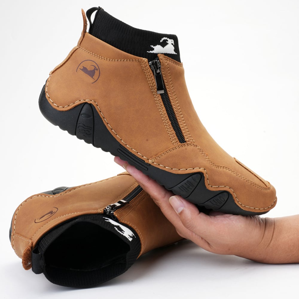 BOTINES CASUALES HOMBRE RINODERINA MICROFIBRA MARRÓN ZC8021 - 1