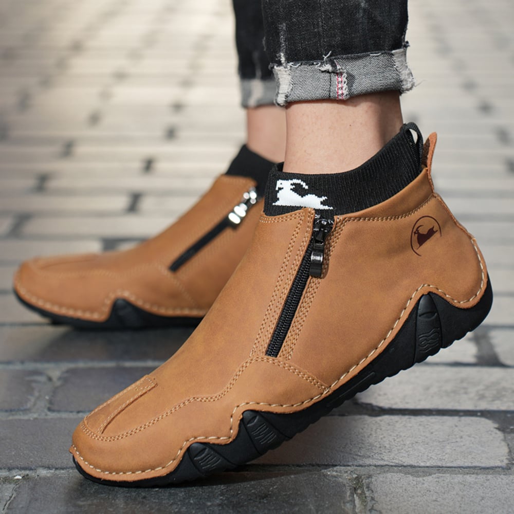 BOTINES CASUALES HOMBRE RINODERINA MICROFIBRA MARRÓN ZC8021 - 2