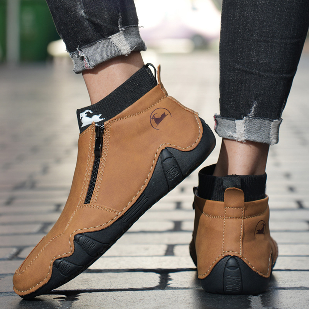 BOTINES CASUALES HOMBRE RINODERINA MICROFIBRA MARRÓN ZC8021 - 5
