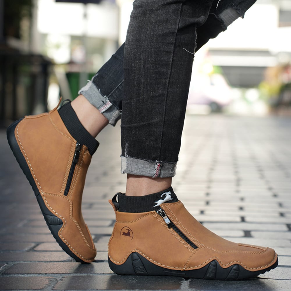 BOTINES CASUALES HOMBRE RINODERINA MICROFIBRA MARRÓN ZC8021 - 5
