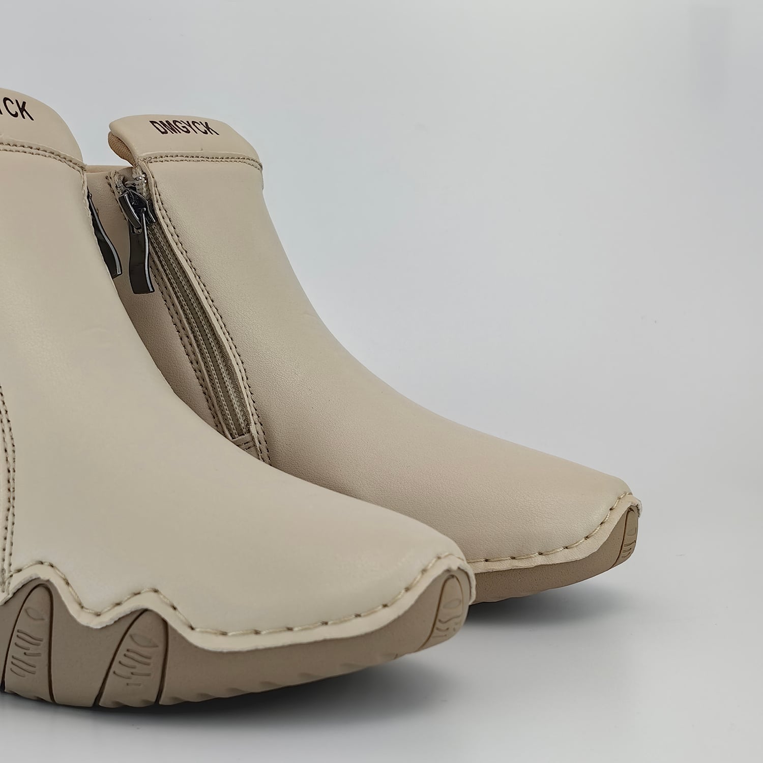 BOTINES CASUALES UNISEX RINODERINA MICROFIBRA BEIGE PAREJAS ZC8125 - 4