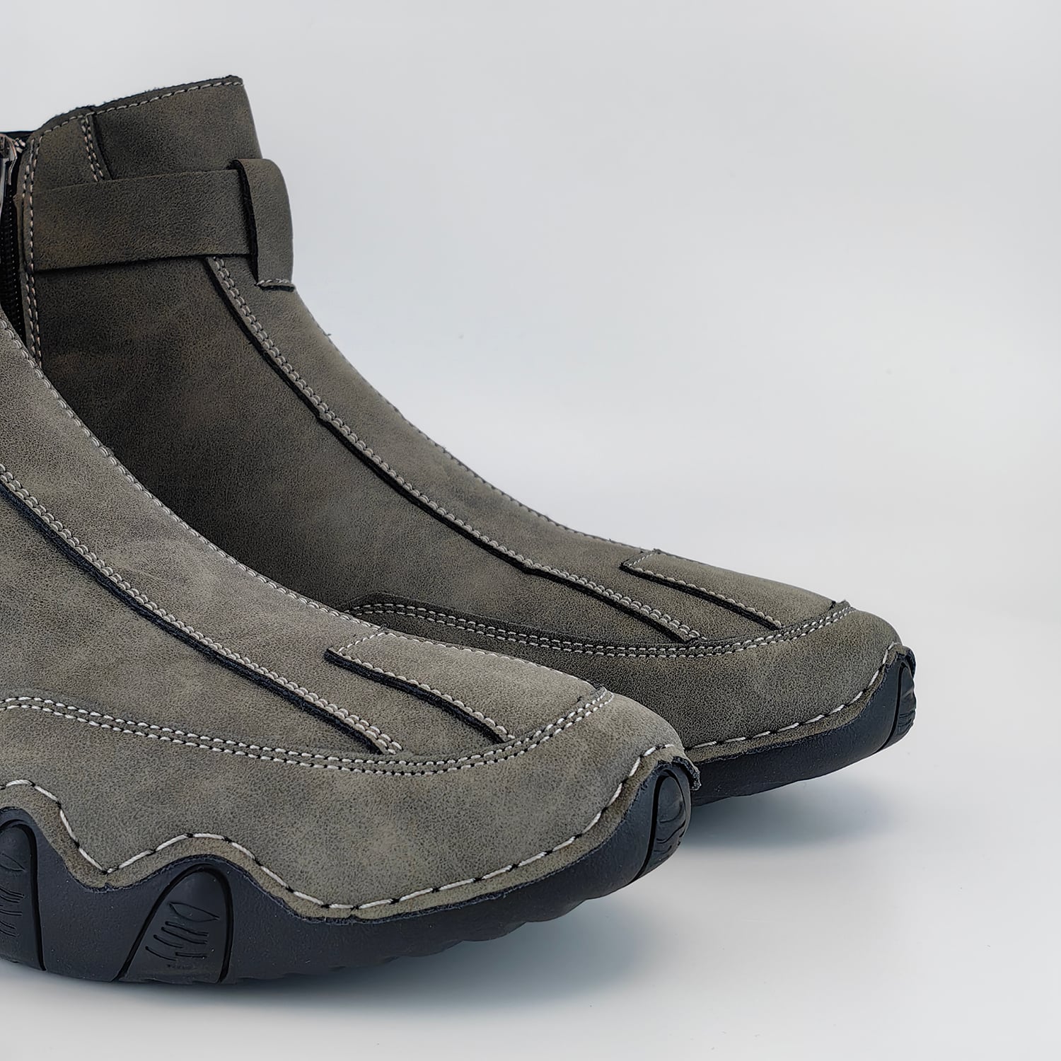 BOTINES CASUALES UNISEX RINODERINA MICROFIBRA GRIS PAREJAS ZC8806 - 4
