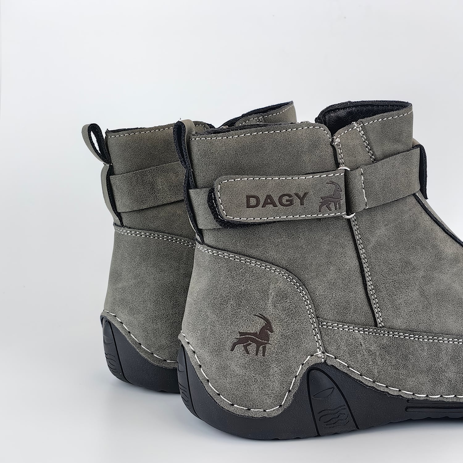 BOTINES CASUALES UNISEX RINODERINA MICROFIBRA GRIS PAREJAS ZC8806 - 5