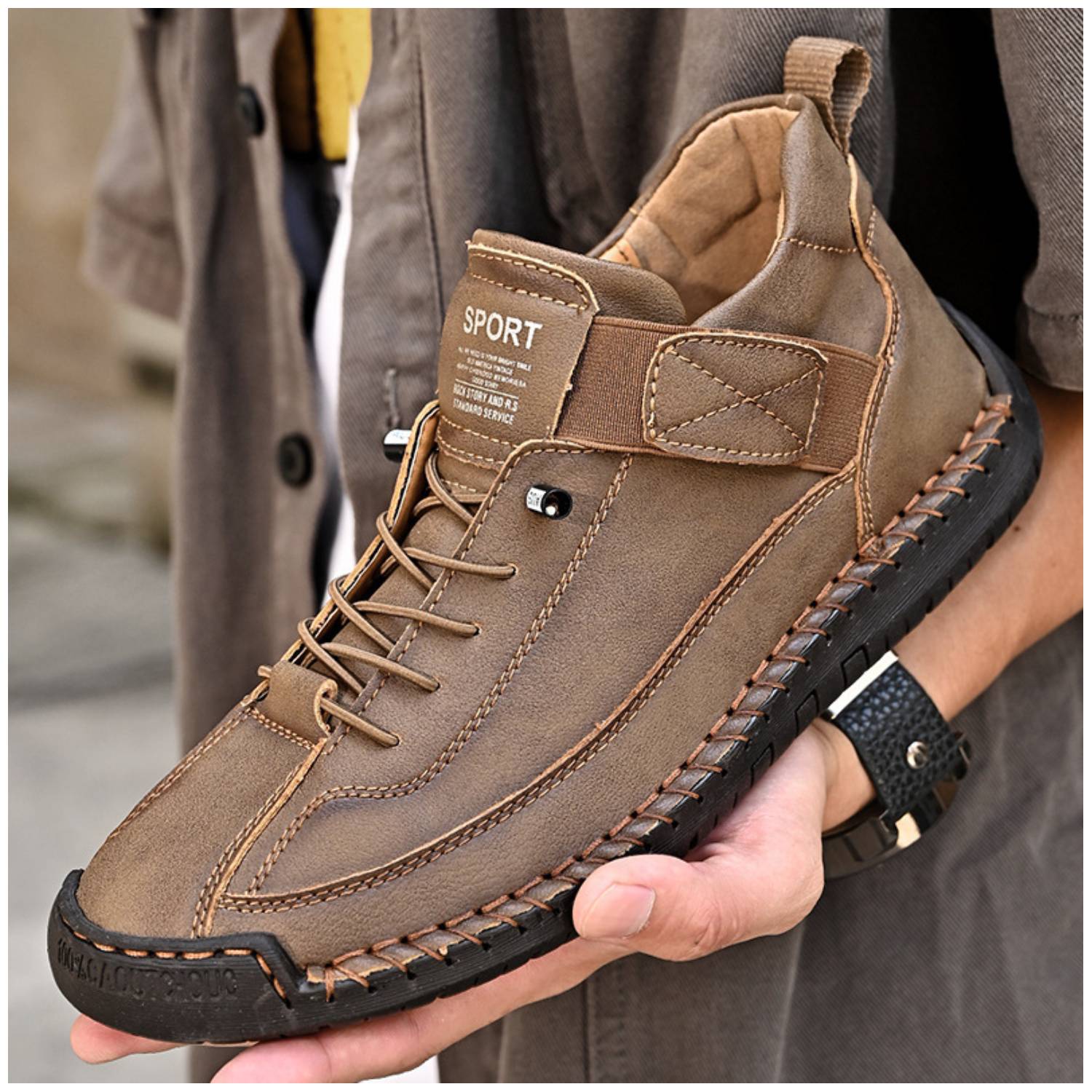 ZAPATOS CASUALES HOMBRE RINODERINA MICROFIBRA MARRÓN ZC9888 - 1
