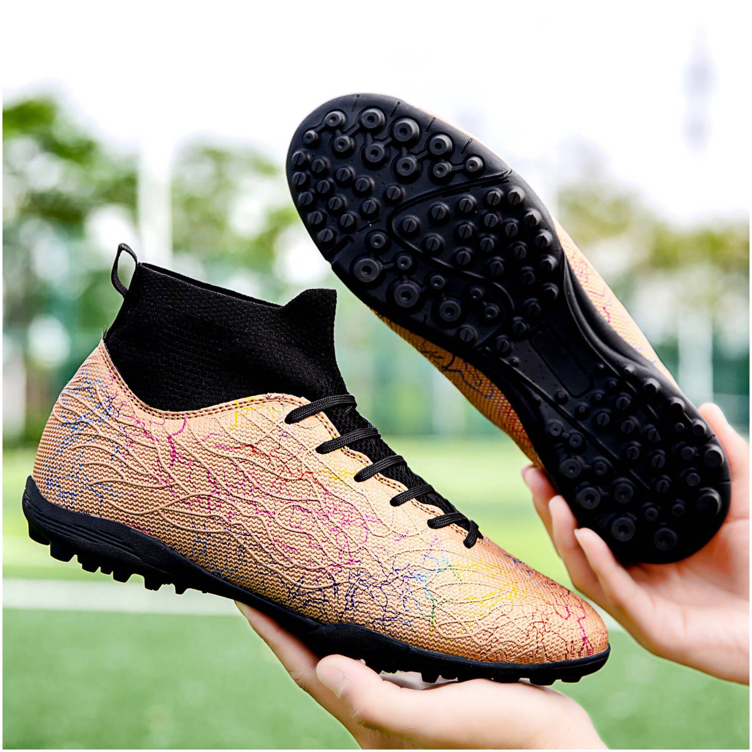 ZAPATILLAS UNISEX CURMOON FÚTBOL AMARILLO ZF1986 ALTA CALIDAD REGALO - 5