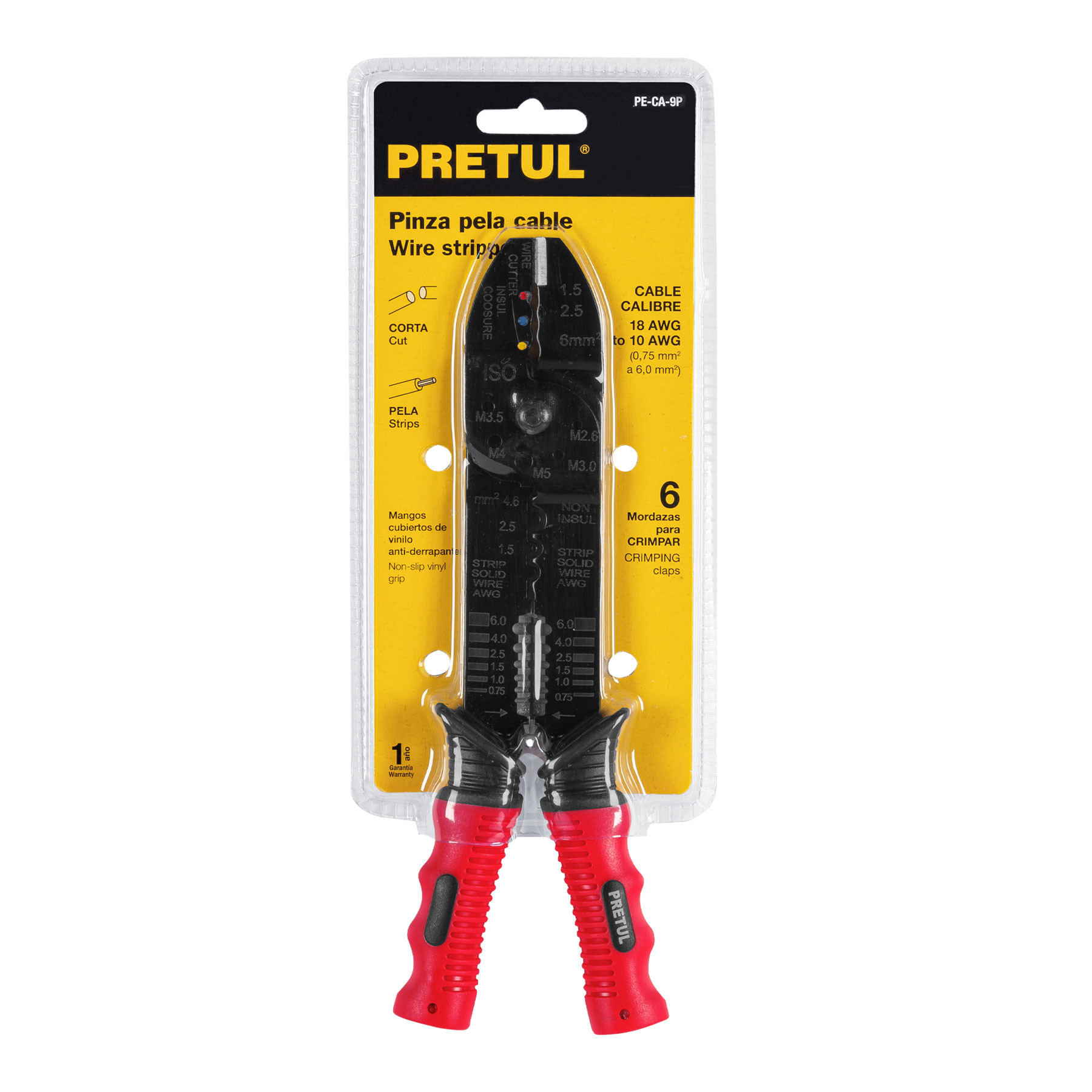 ALICATE PELACABLE UNIVERSAL PRETUL DE 9 PULGADAS - 22710 - 1