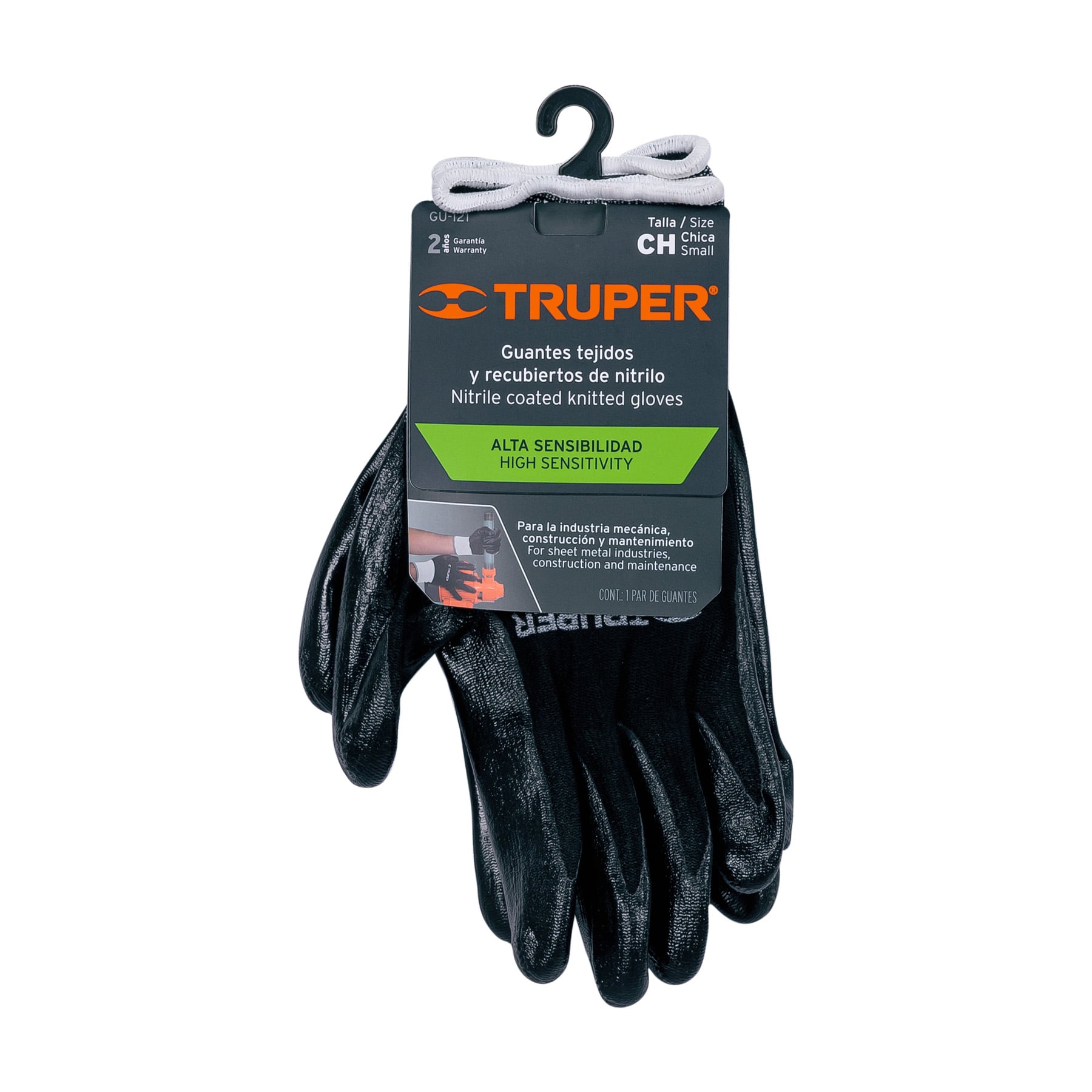 GUANTES DE NYLON RECUBIERTOS DE NITRILO, TALLA CH, TRUPER - 13293 - 2