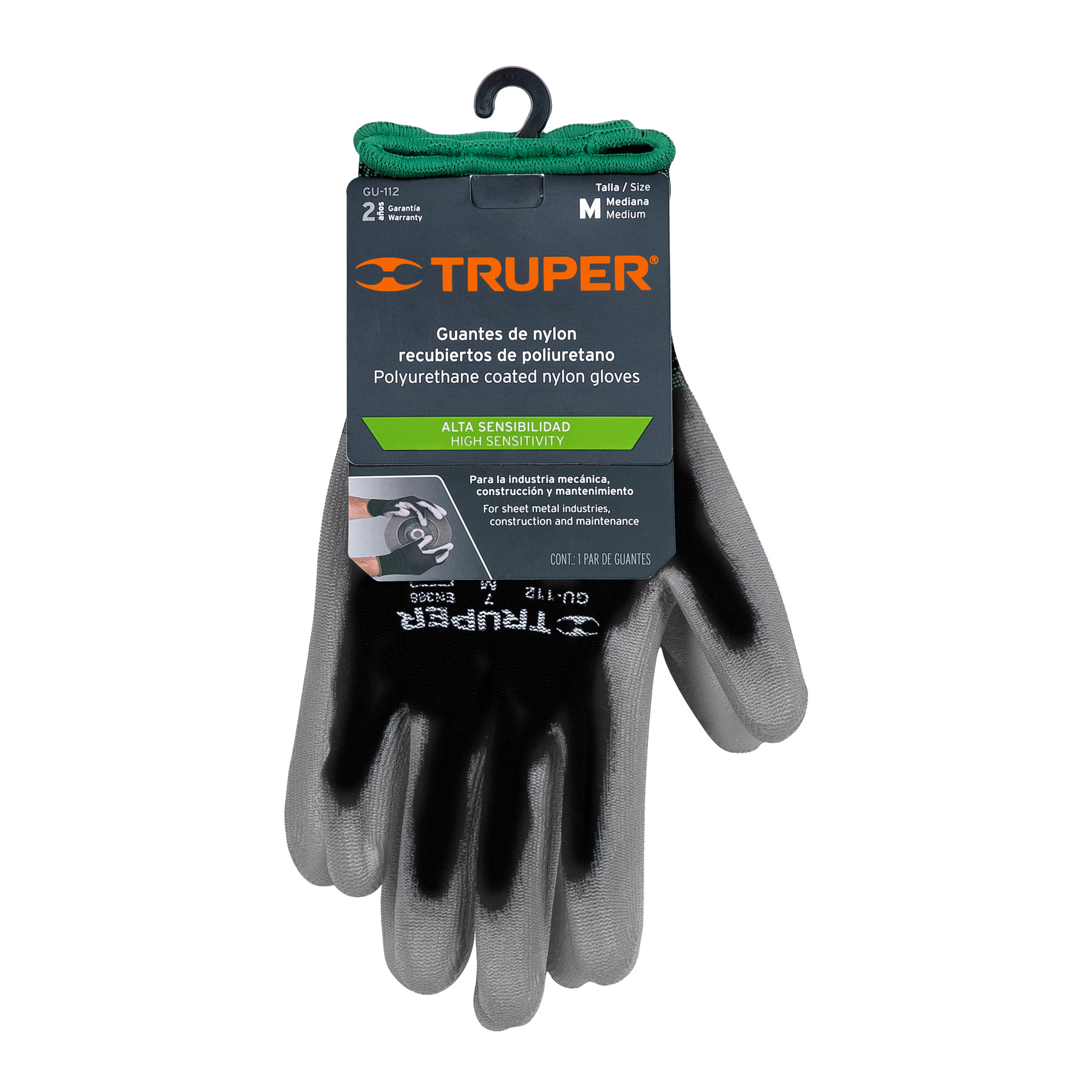 GUANTES DE NYLON RECUBIERTOS DE POLIURETANO, TALLA CH, TRUPER - 13290 - 2