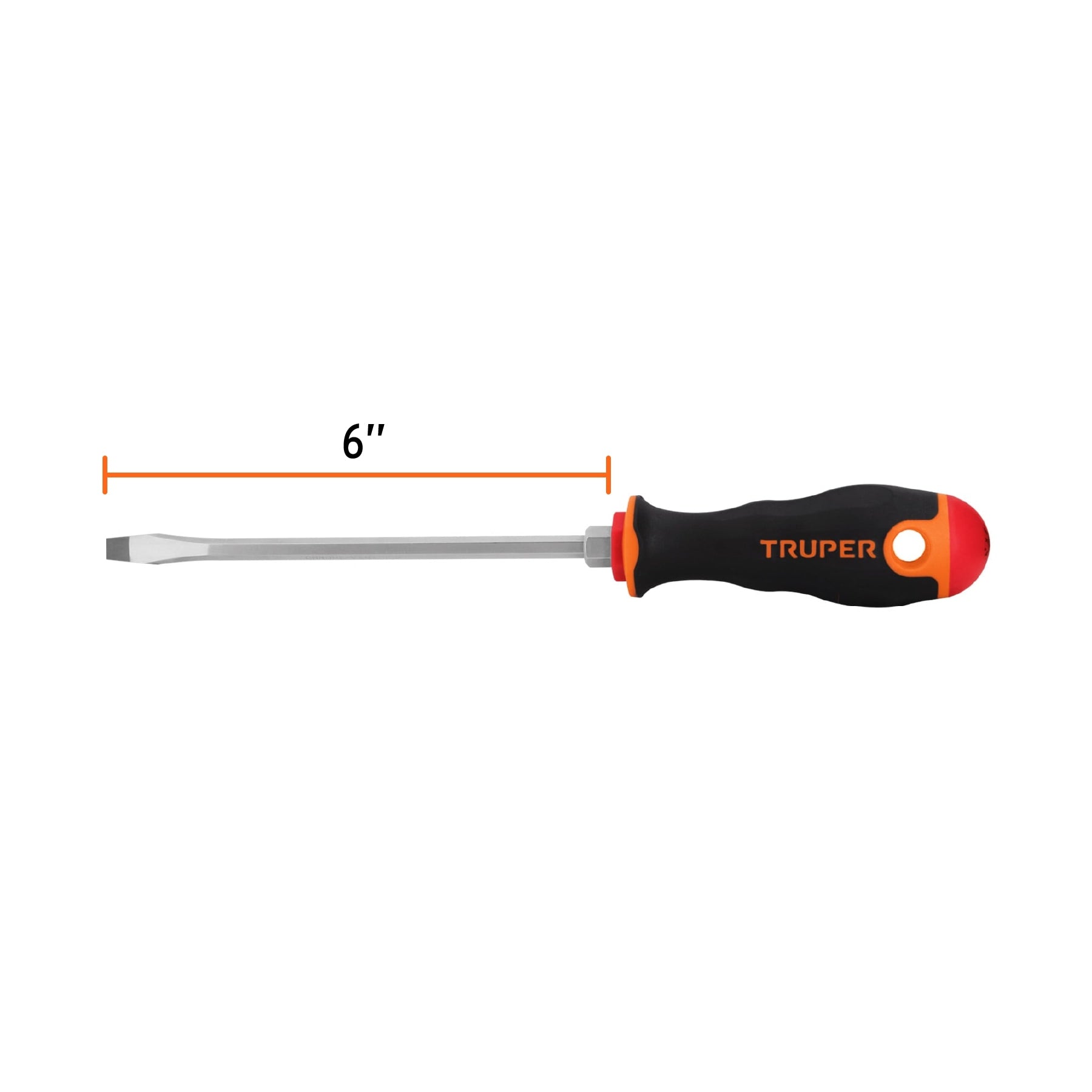 DESARMADOR PLANO 1/4' X 6' MANGO COMFORT GRIP, TRUPER - 14000 - 3