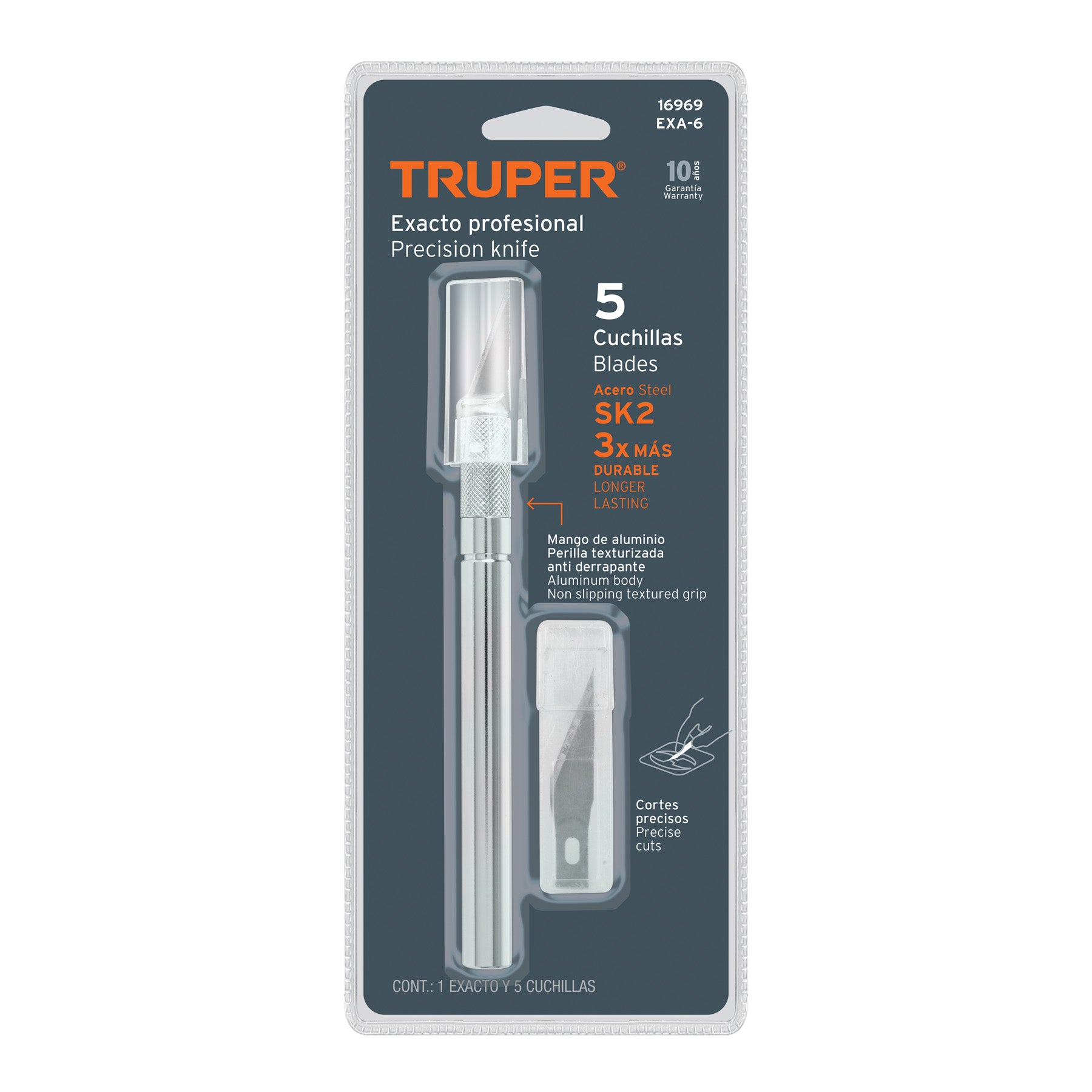 CUCHILLA PROFESIONAL 6' CON 5 NAVAJAS DE ACERO SK5, TRUPER - 16969 - 1