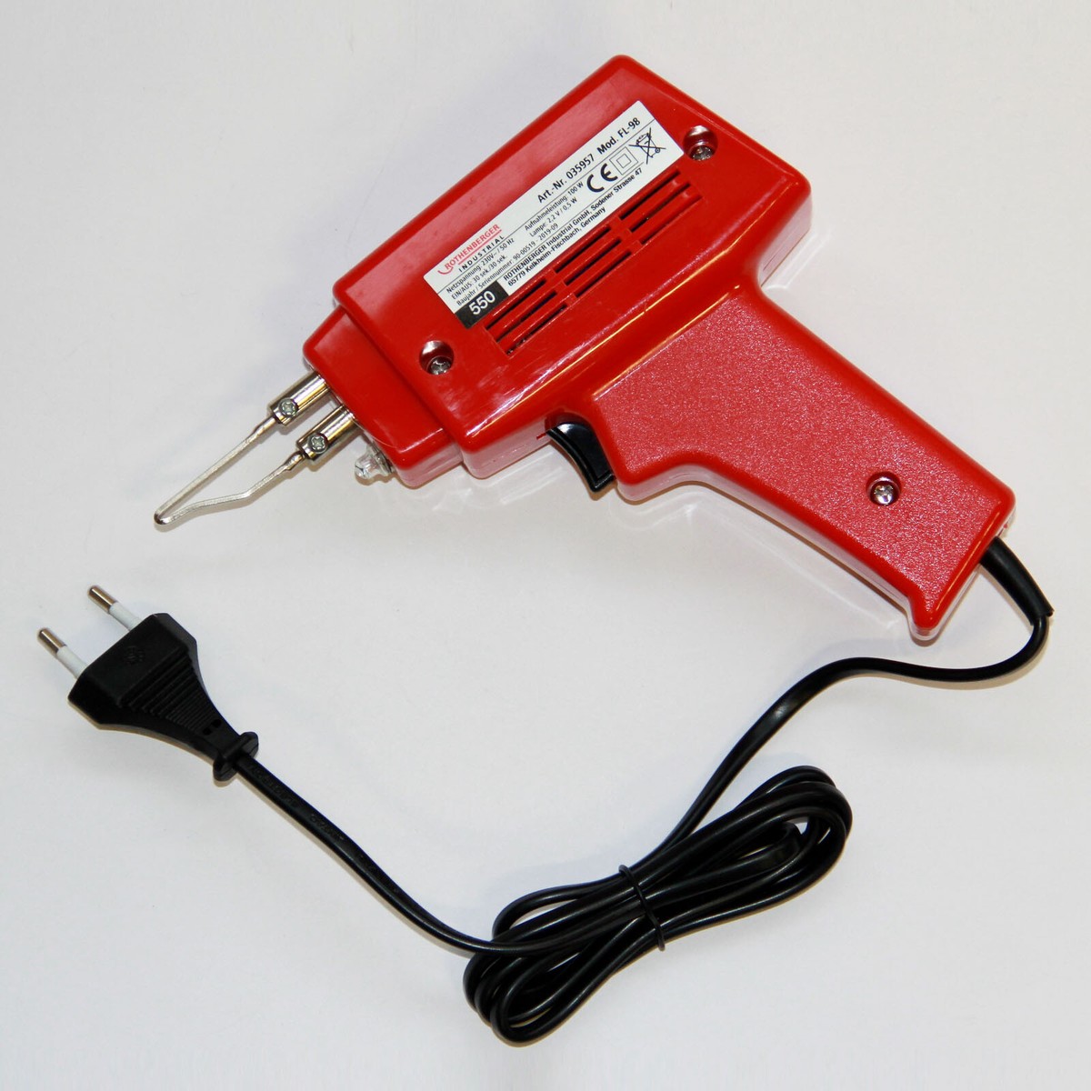 PISTOLA DE SOLDAR ROTHENBERGER FL‑98 / 035957 – 100 W – PARA ELECTRÓNICA Y REPARACIONES - 2