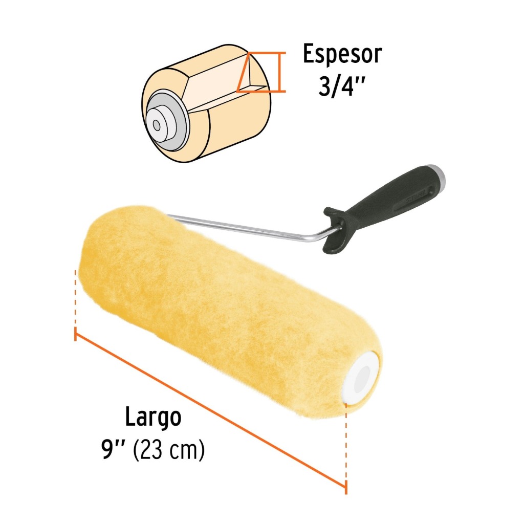 RODILLO PARA PINTAR 9 X 3/4' SUPERFICIES RUGOSAS, TRUPER 13877 - 2