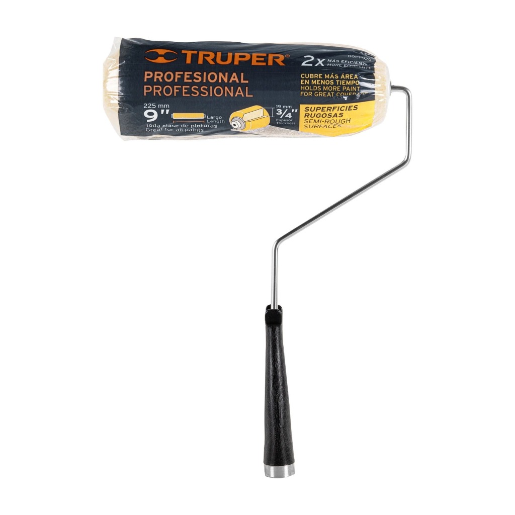 RODILLO PARA PINTAR 9 X 3/4' SUPERFICIES RUGOSAS, TRUPER 13877 - 5