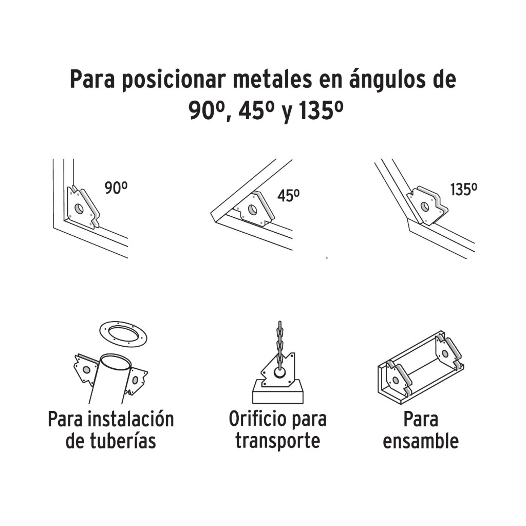 ESCUADRA MAGNÉTICA PARA SOLDAR DE 3', CARGA 11 KG, TRUPER 12119 - 3
