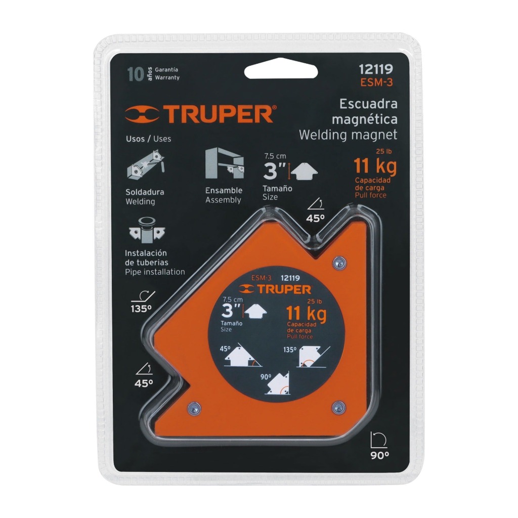 ESCUADRA MAGNÉTICA PARA SOLDAR DE 3', CARGA 11 KG, TRUPER 12119 - 5