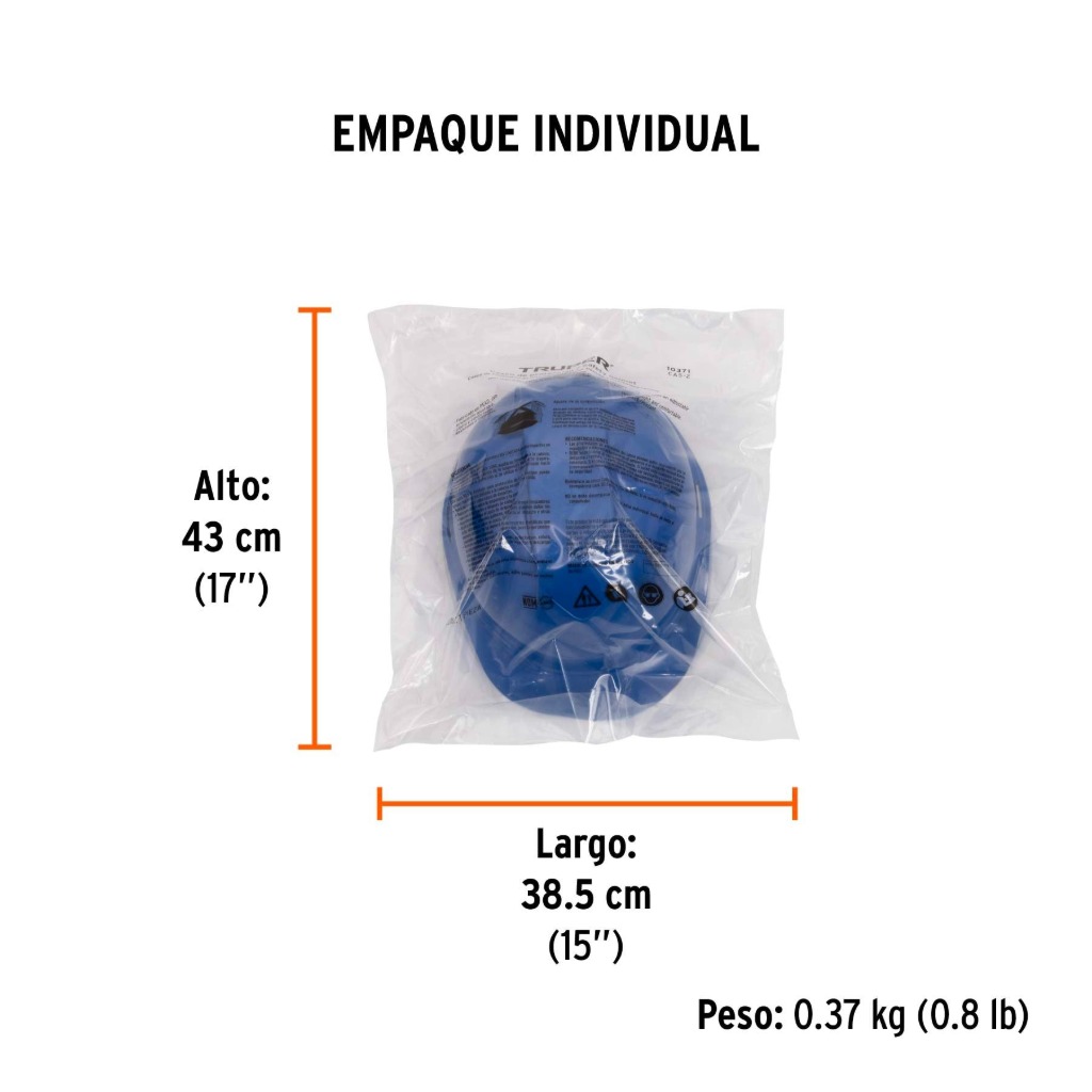 CASCO DE SEGURIDAD AJUSTE DE MATRACA AZUL TRUPER 10371 - 3