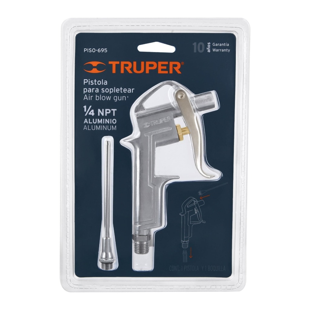 PISTOLA DE ALUMINIO PARA SOPLETEAR CON BOQUILLA EXTENSIBLE 4' TRUPER 19235 - 4
