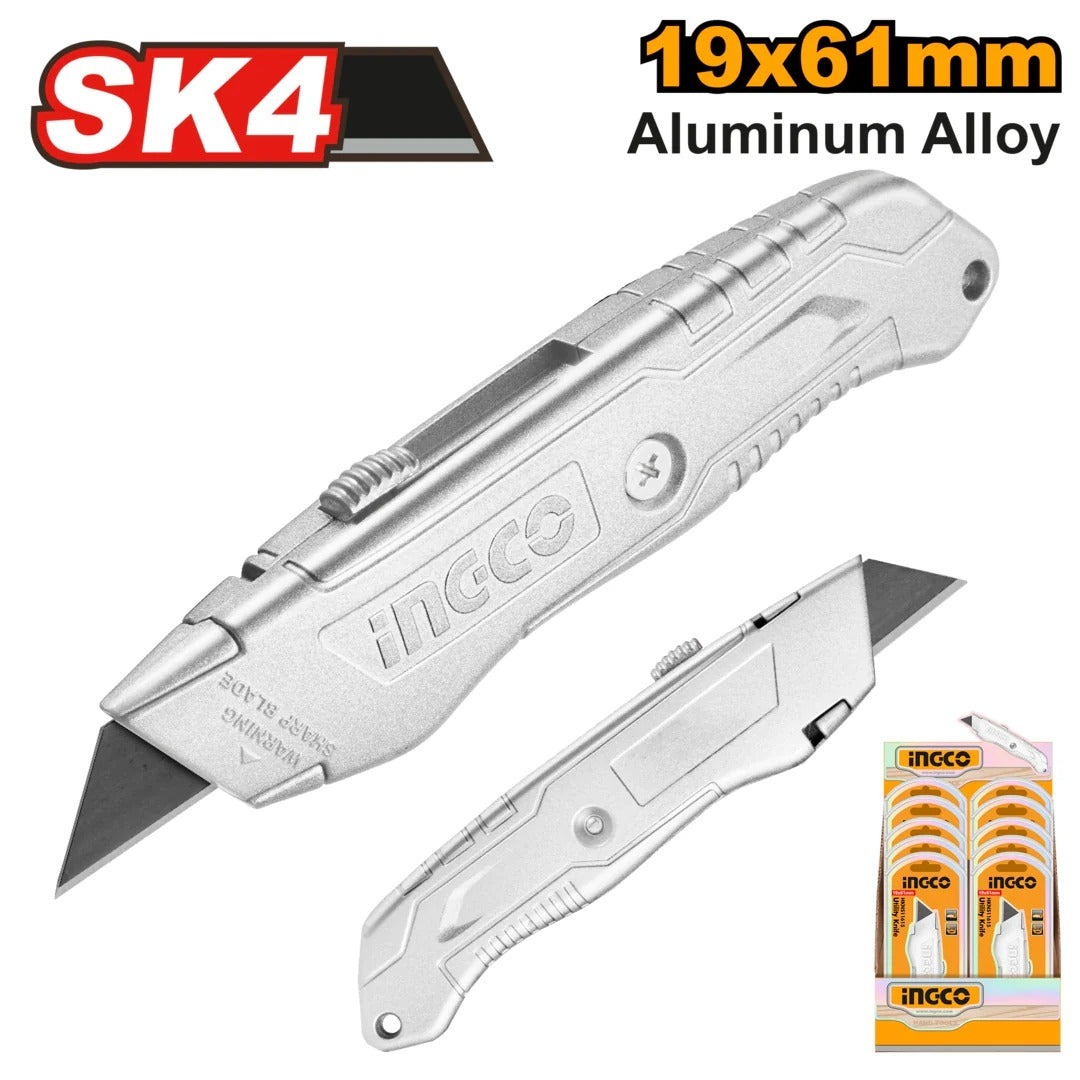 CÚTER MULTIUSOS CON CUERPO DE ALUMINIO 19 MM INGCO HKNS11615 - 1