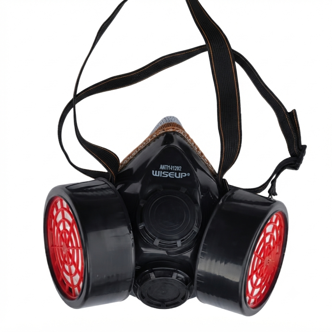 RESPIRADOR DE DOBLE CARTUCHO GRADO INDUSTRIAL WISEUP 141202 - 1