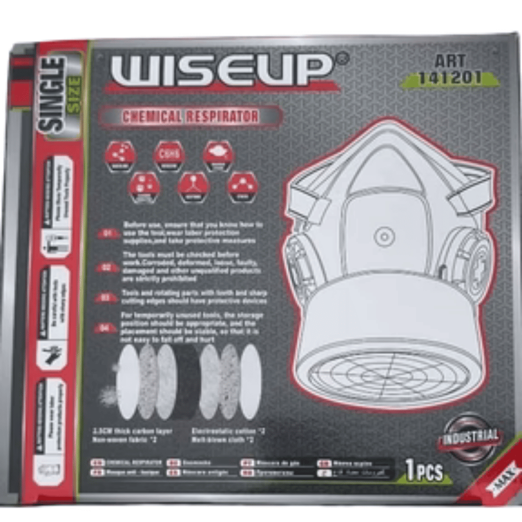 RESPIRADOR DE CARTUCHO ÚNICO GRADO INDUSTRIAL WISEUP 141201 - 2