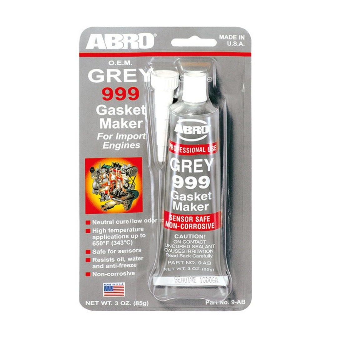 SILICONA AUTOMOTRIZ GRIS ABRO 999 RTV ALTA TEMPERATURA 3 OZ (85 G) 9-AB - 1