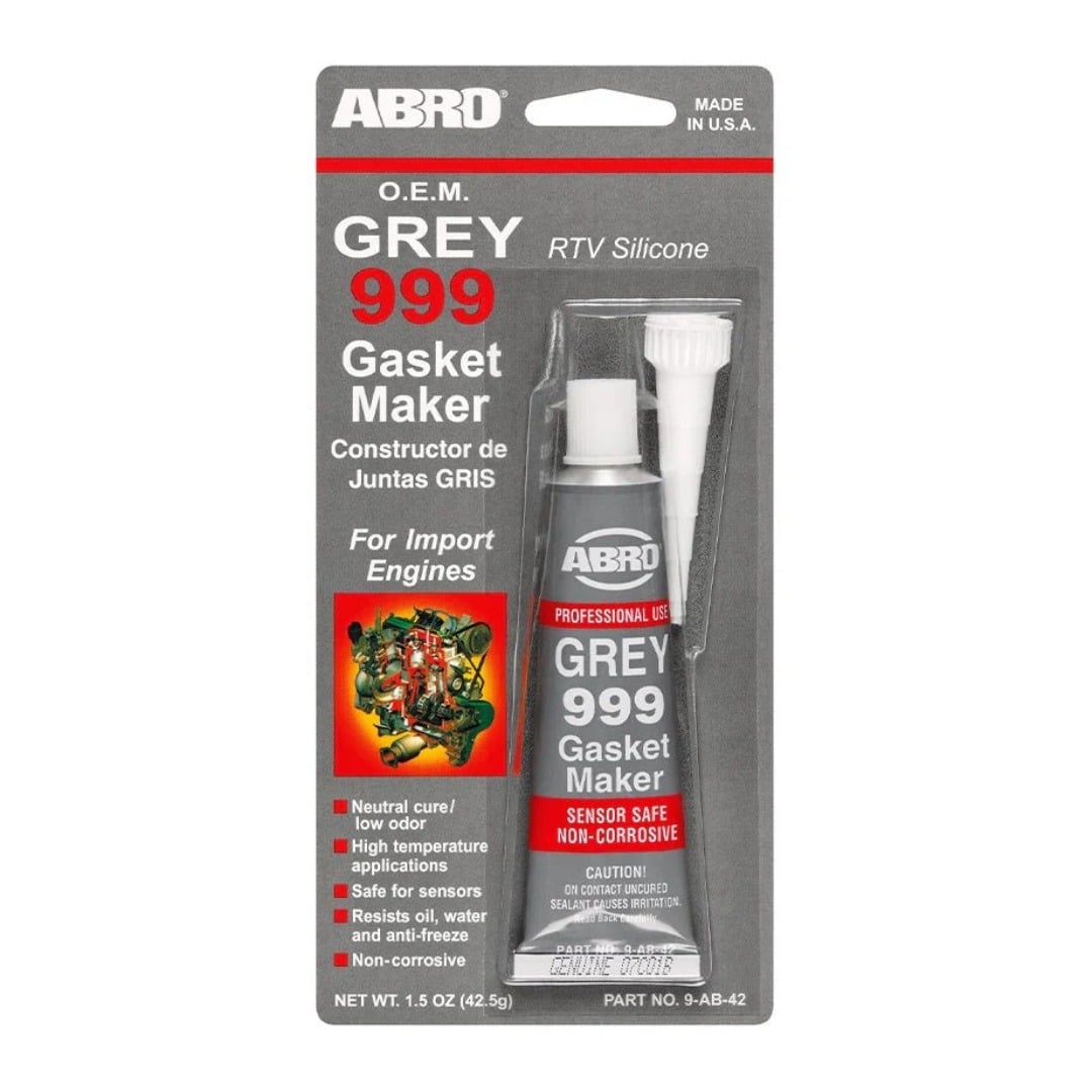 SILICONA AUTOMOTRIZ GRIS ABRO 999 RTV ALTA TEMPERATURA 1.5 OZ (42 G) 9-AB42 - 1