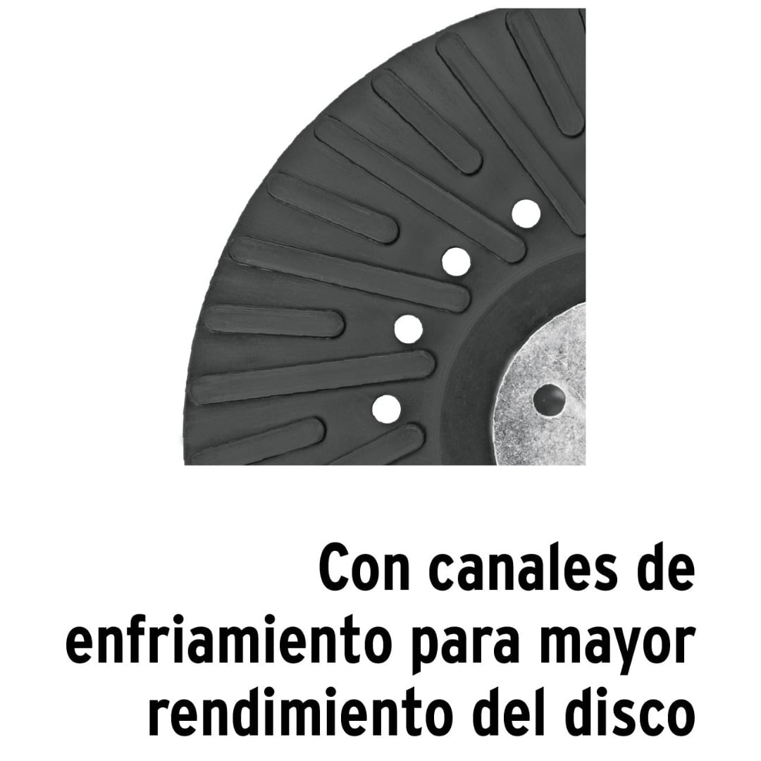 RESPALDO PARA DISCO DE LIJA 4-1/2' EJE 5/8' TRUPER 17273 - 2