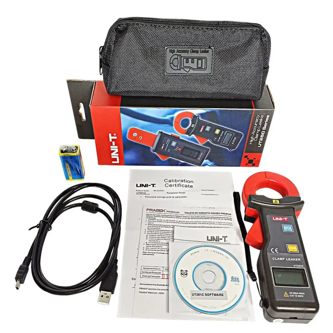 PINZA AMPERIMÉTRICA DE CORRIENTE DE FUGA 0.001MA - 600A AC UNI-T UT251C - 3