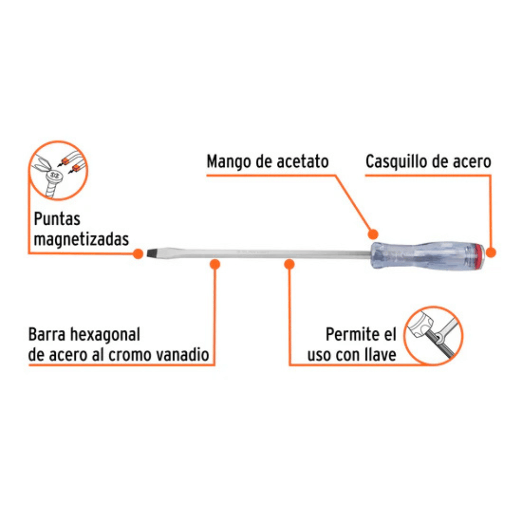 DESARMADOR PLANO DE GOLPE 3/8' X 10' TRUPER 100813 - 3