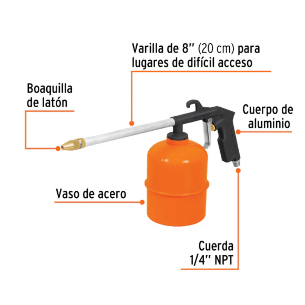 PISTOLA DE ALUMINIO PARA LIMPIEZA DE MOTORES, TRUPER 19236 - 2
