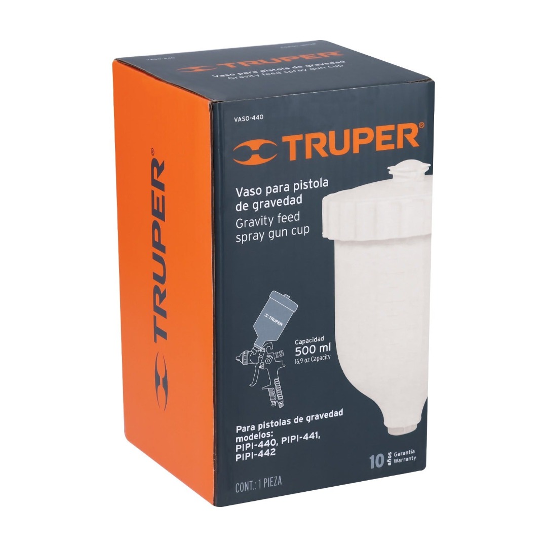 VASO PLÁSTICO DE REPUESTO PARA PISTOLAS PIPI-440/441/442, TRUPER 18538 - 4