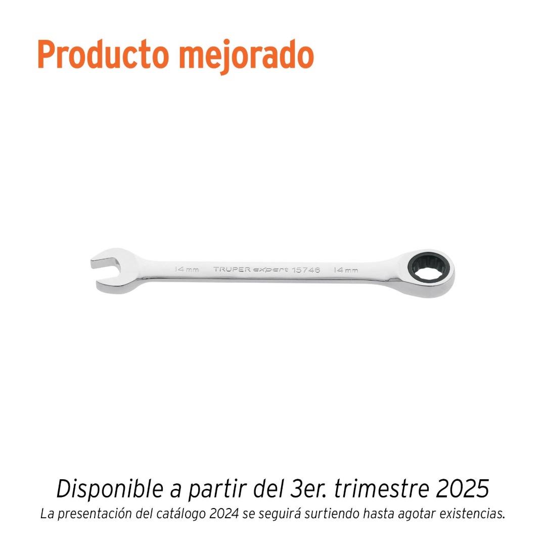 LLAVE COMBINADA CON MATRACA 14 MM X 186 MM, TRUPER 15746 - 2