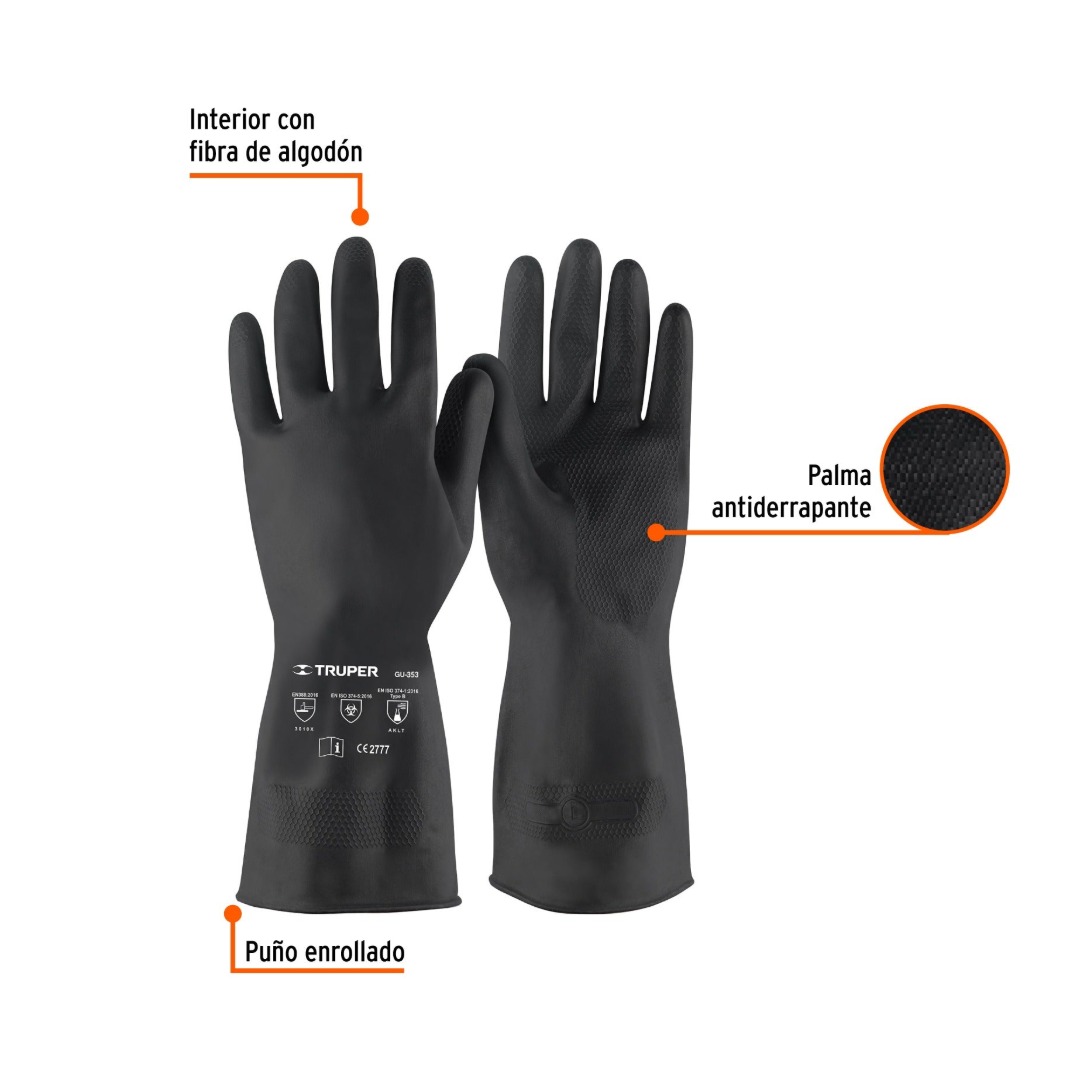GUANTES DE LÁTEX PARA PINTOR, TALLA M, TRUPER 14266 - 2