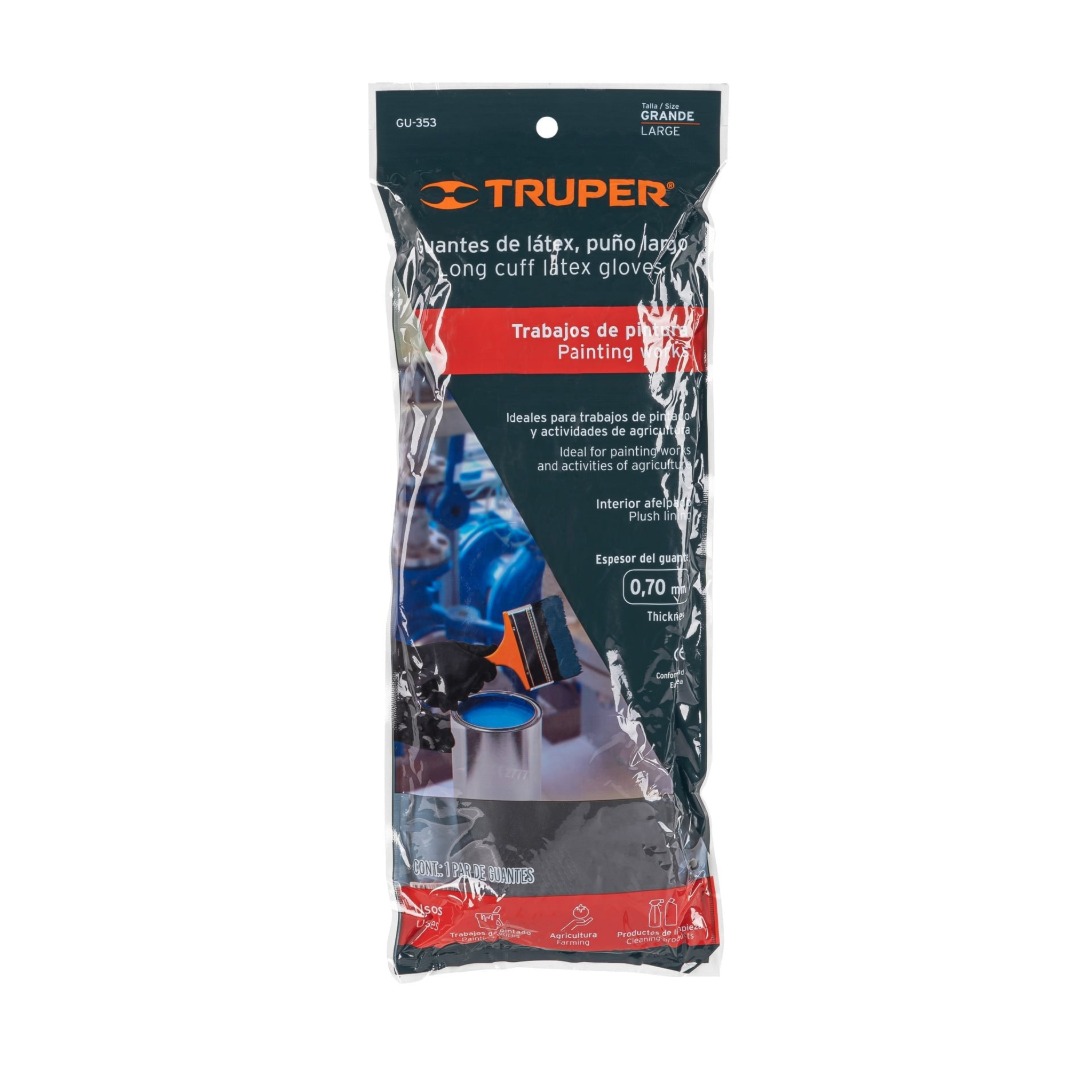 GUANTES DE LÁTEX PARA PINTOR, TALLA M, TRUPER 14266 - 6