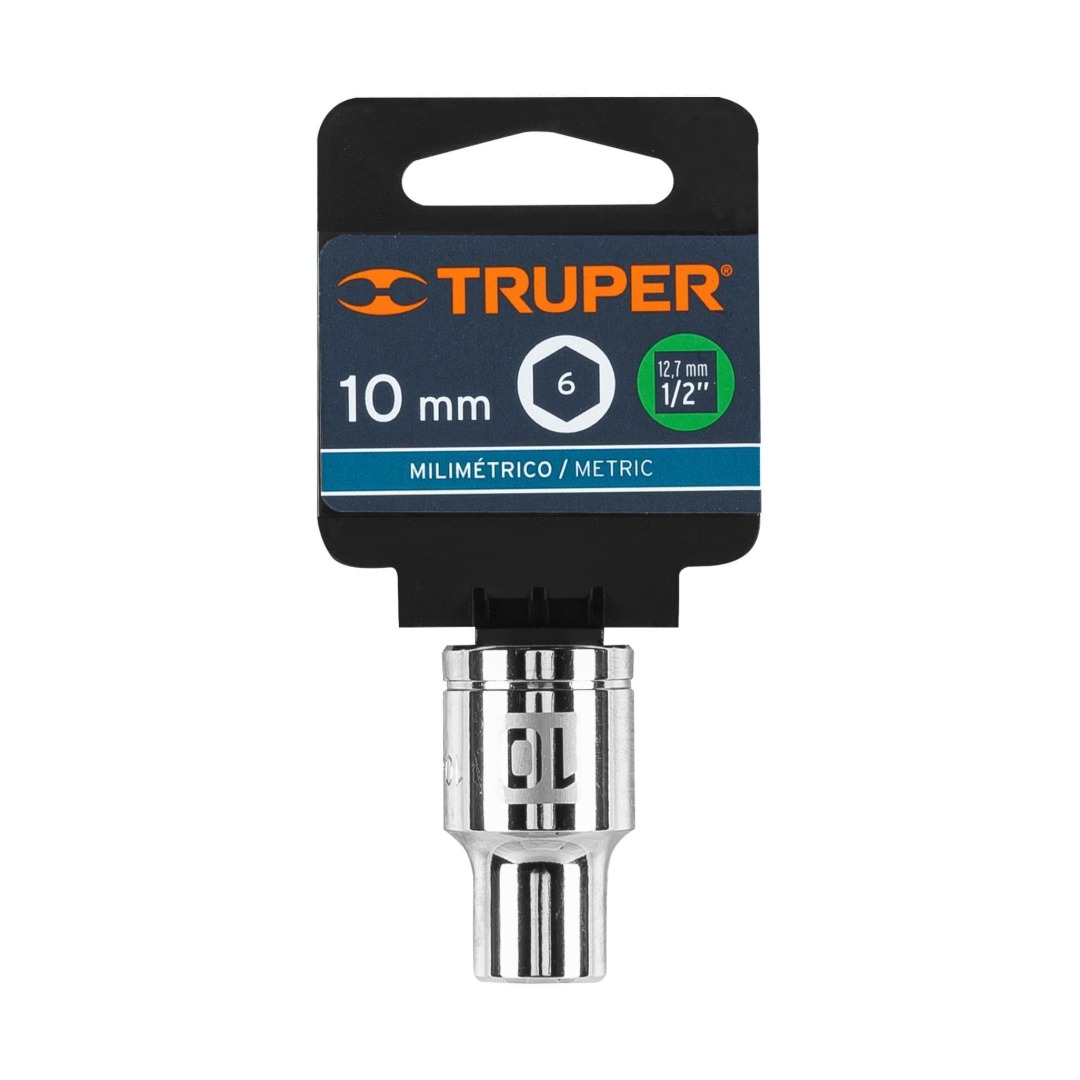 DADO DE 10 MM, 6 PUNTAS, CUADRO DE 1/2', TRUPER 13260 - 4