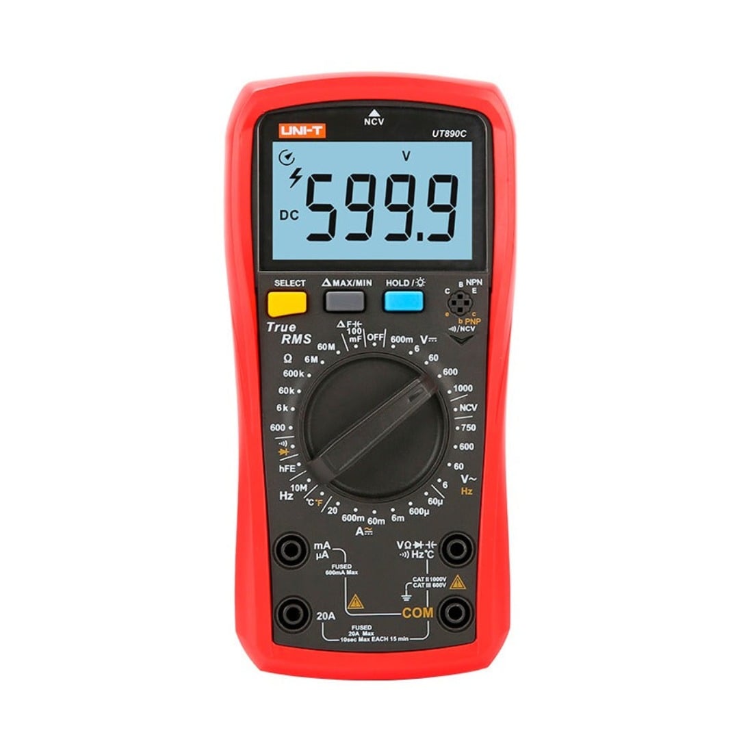 MULTÍMETRO DIGITAL TRUE RMS-NCV CON TEMPERATURA UT890C, UNI-T - 1