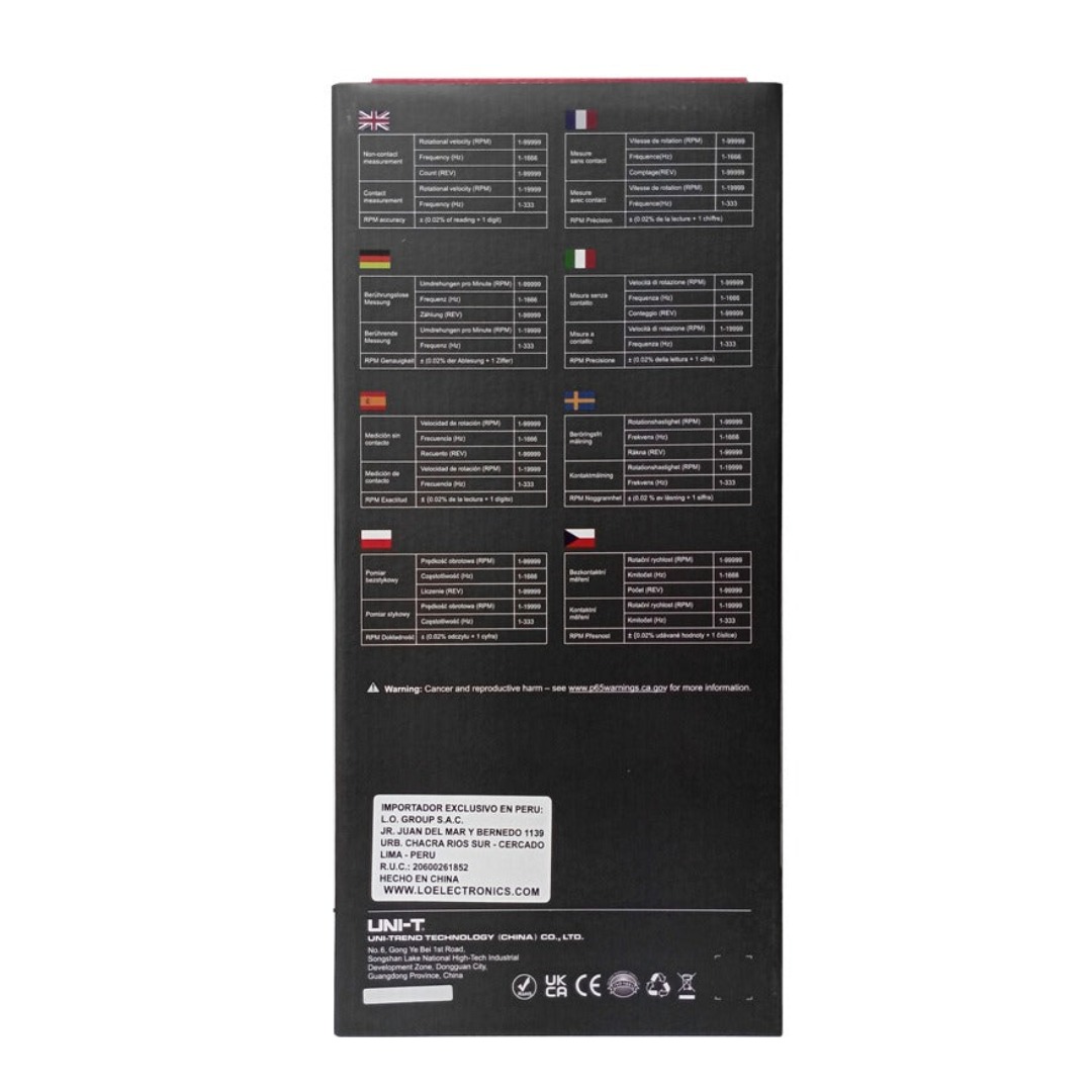 TACÓMETRO DIGITAL 2 EN 1 UT-372D, UNI-T - 6