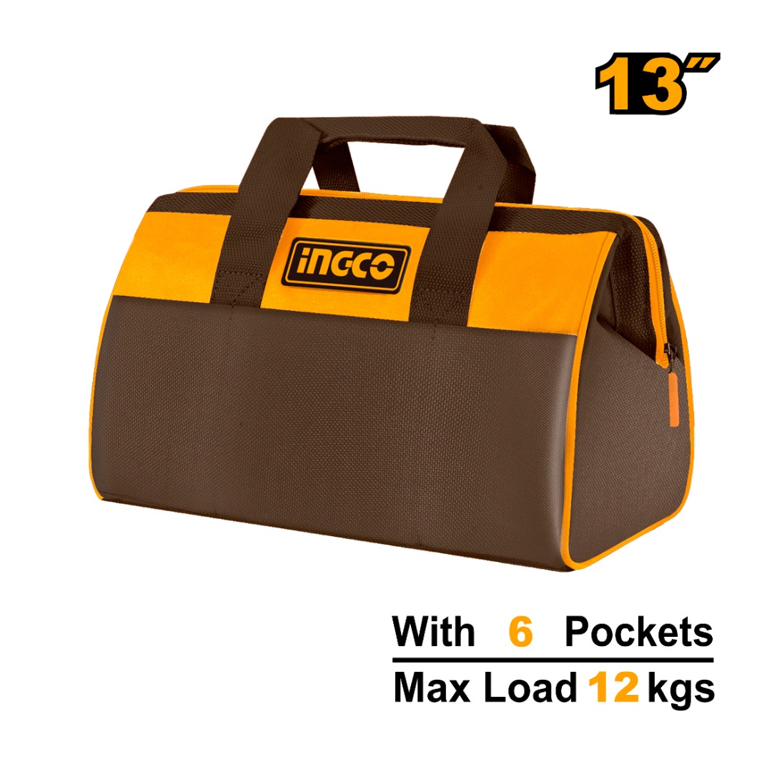 BOLSO PORTA HERRAMIENTAS DE 13' CON 6 BOLSILLOS, INGCO HTBG281328 - 3