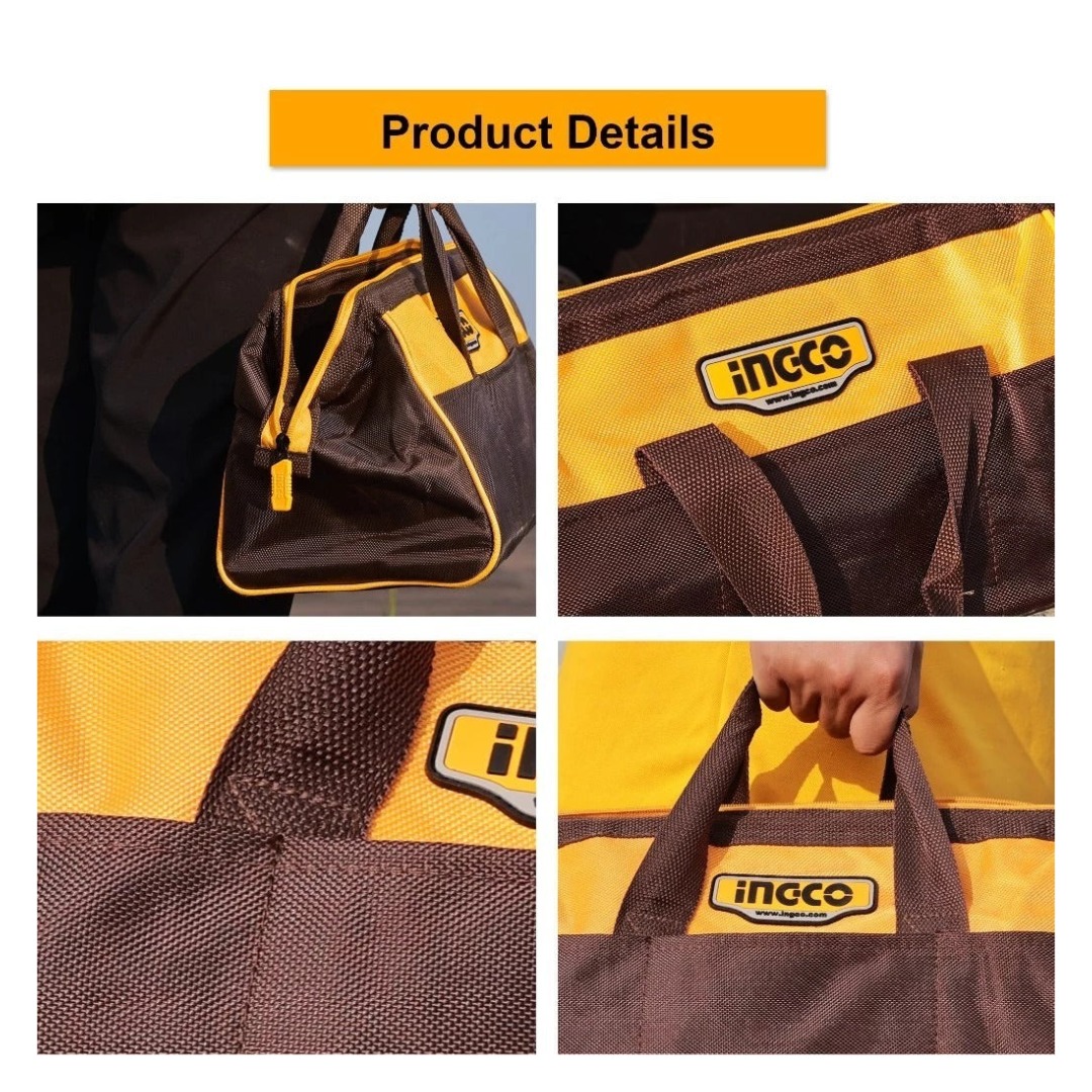 BOLSO PORTA HERRAMIENTAS DE 13' CON 6 BOLSILLOS, INGCO HTBG281328 - 5