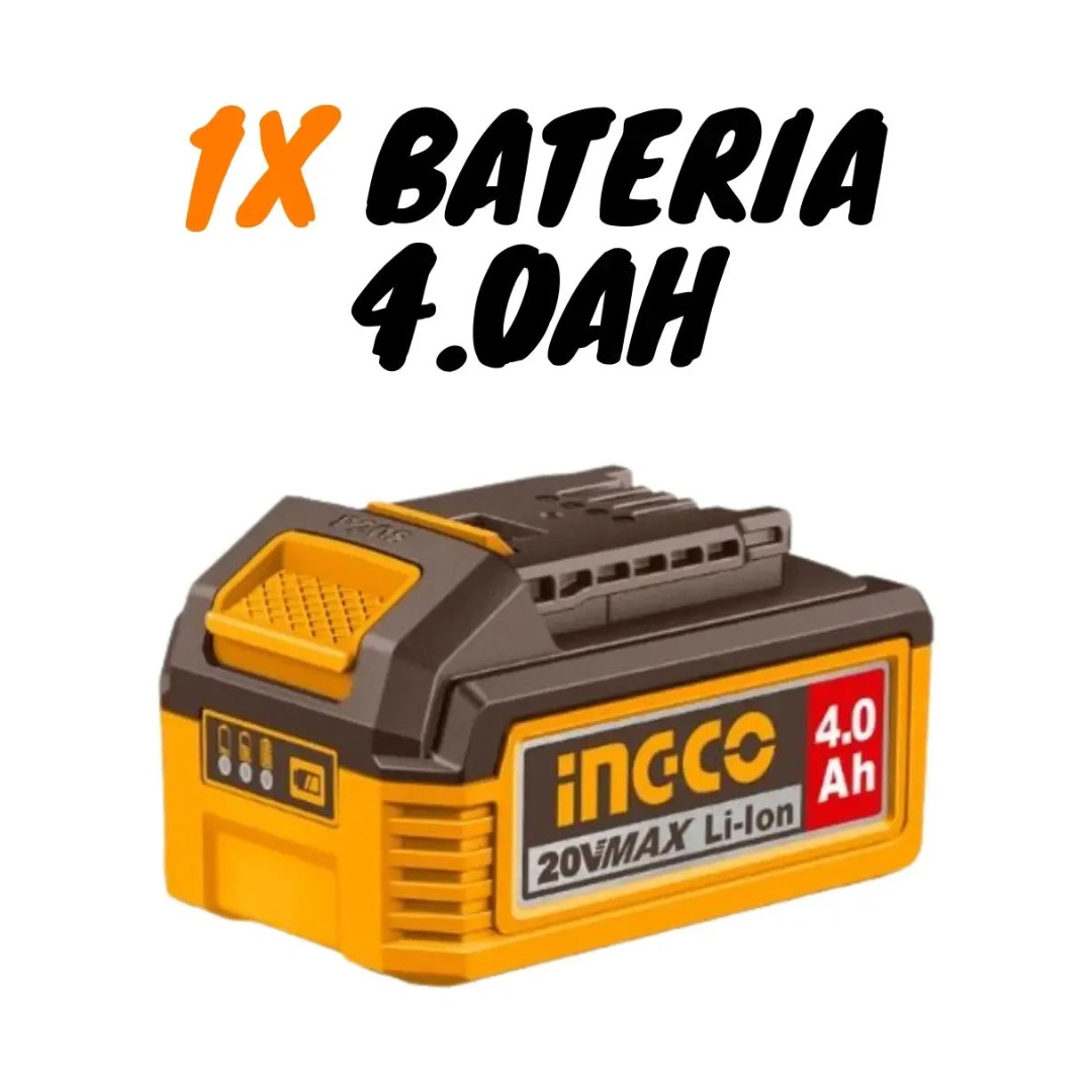 PISTOLA DE CALOR INALÁMBRICA 20V CON BATERÍA 4.0 AH Y CARGADOR, INGCO HGLI20065 - 3