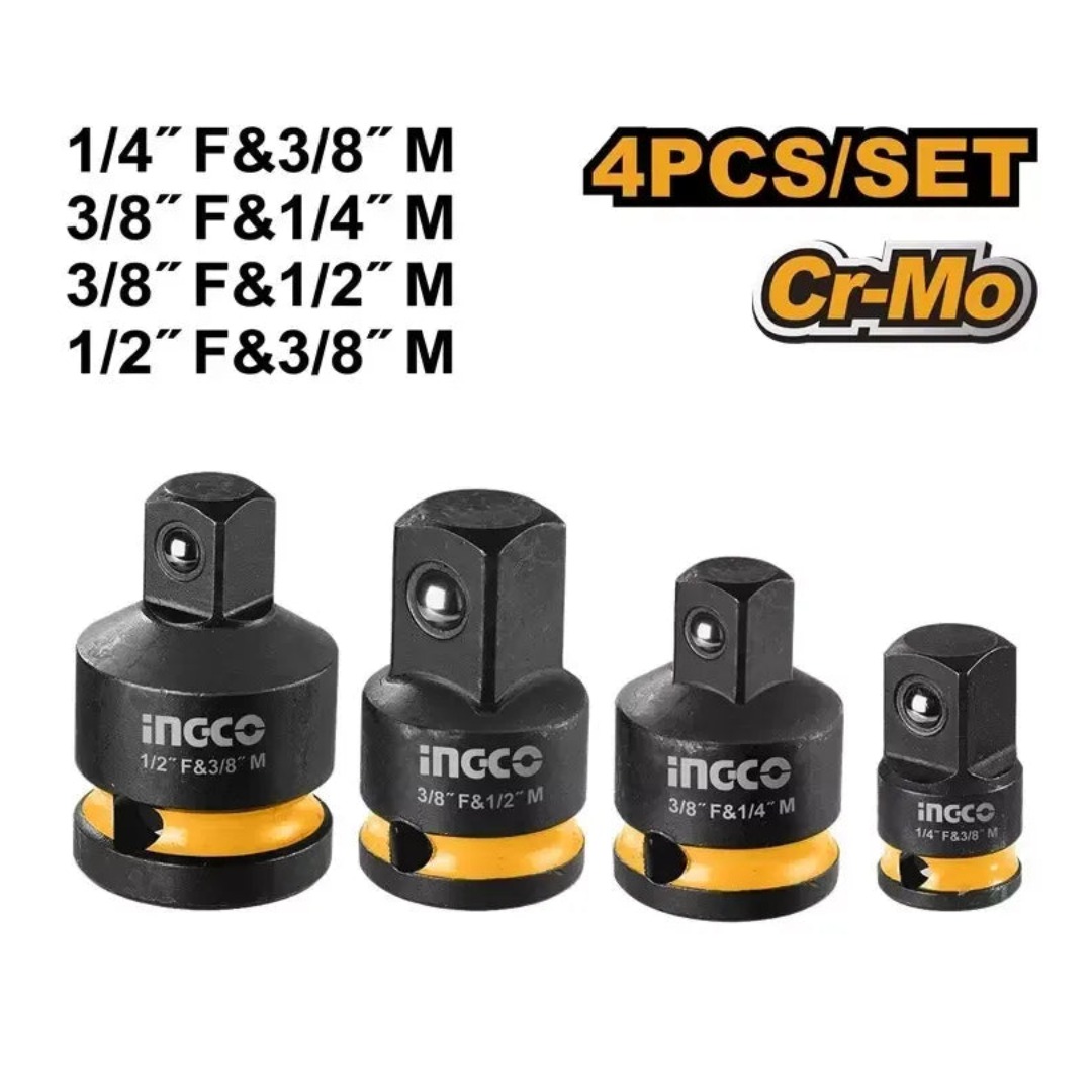 JUEGO DE 4 ADAPTADORES DE DADOS, INGCO HKISAD12438 - 3