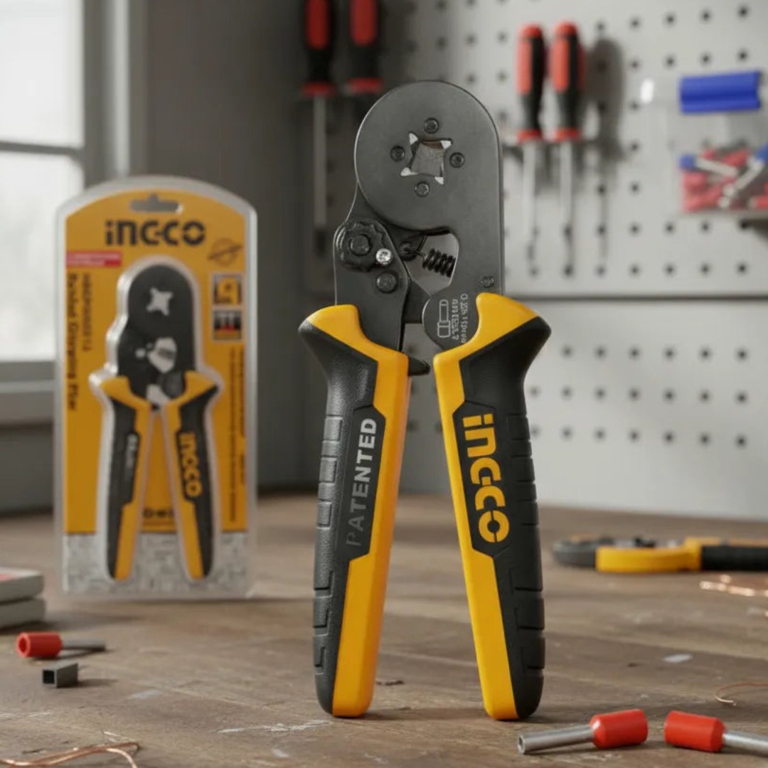ALICATE CRIMPING PARA TERMINALES TUBULARES AISLADOS, INGCO HRCPG05210 - 3