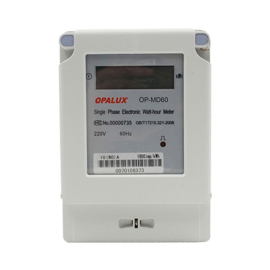 MEDIDOR DE ENERGÍA MONOFÁSICO DIGITAL 2 HILOS 220V, OP-MD60 - 1