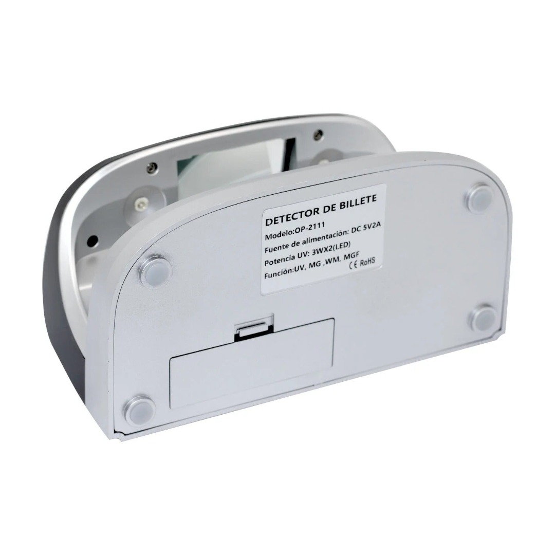 DETECTOR DE BILLETES FALSOS RECARGABLE CON LUPA UV, OPALUX OP-2111 - 3