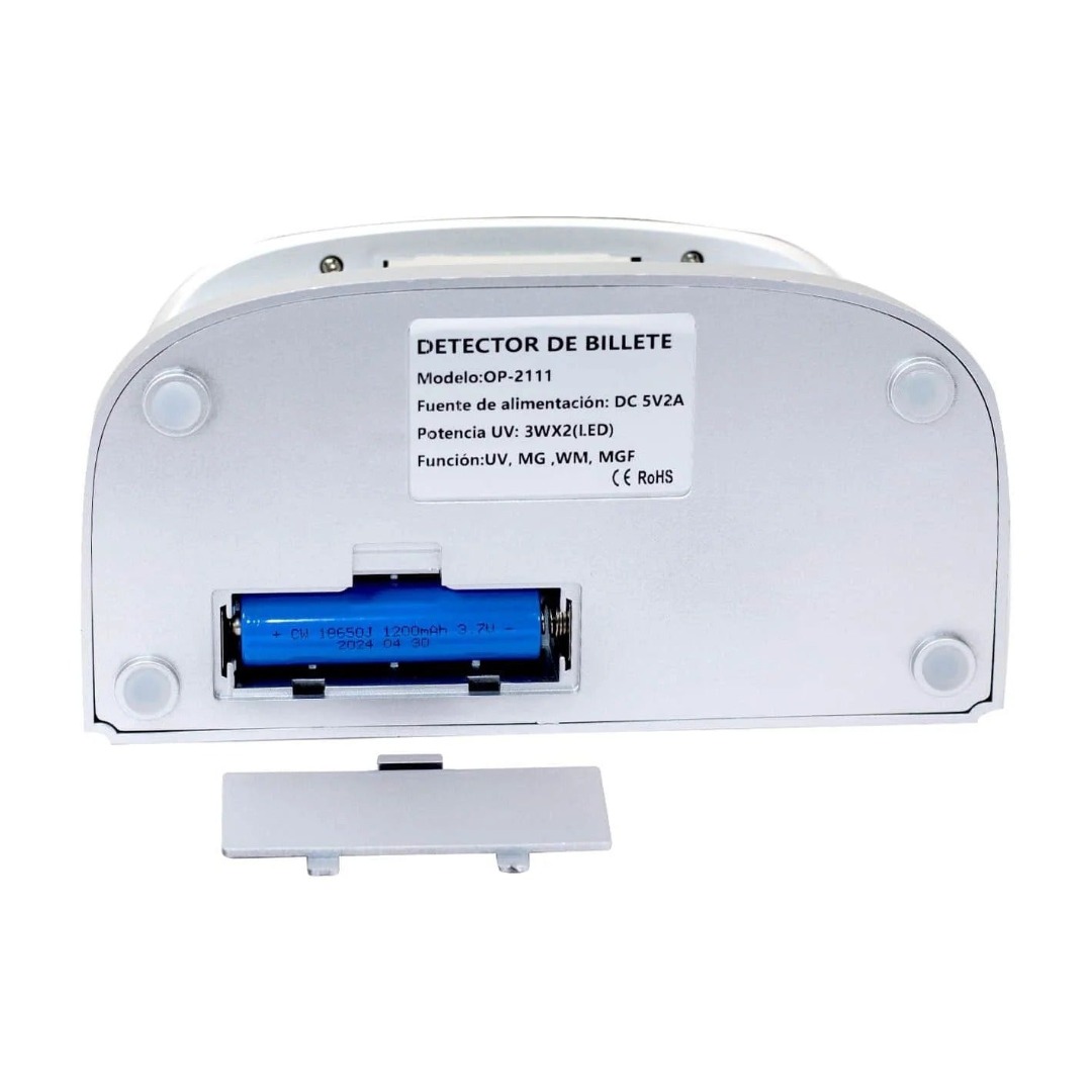 DETECTOR DE BILLETES FALSOS RECARGABLE CON LUPA UV, OPALUX OP-2111 - 4