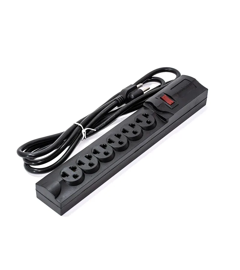 SUPRESOR DE PICOS 6 TOMAS 90 CM 2200W, OPALUX 14-515AB-0.9M - 1