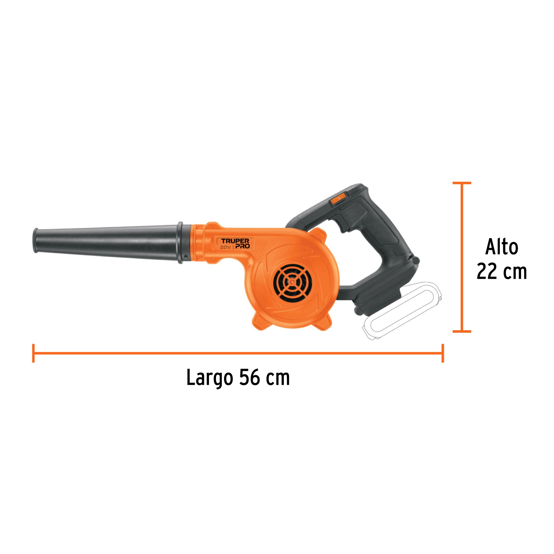 SOPLADORA PARA TALLER 20V SIN ACCESORIOS, TRUPER 103266 - 3