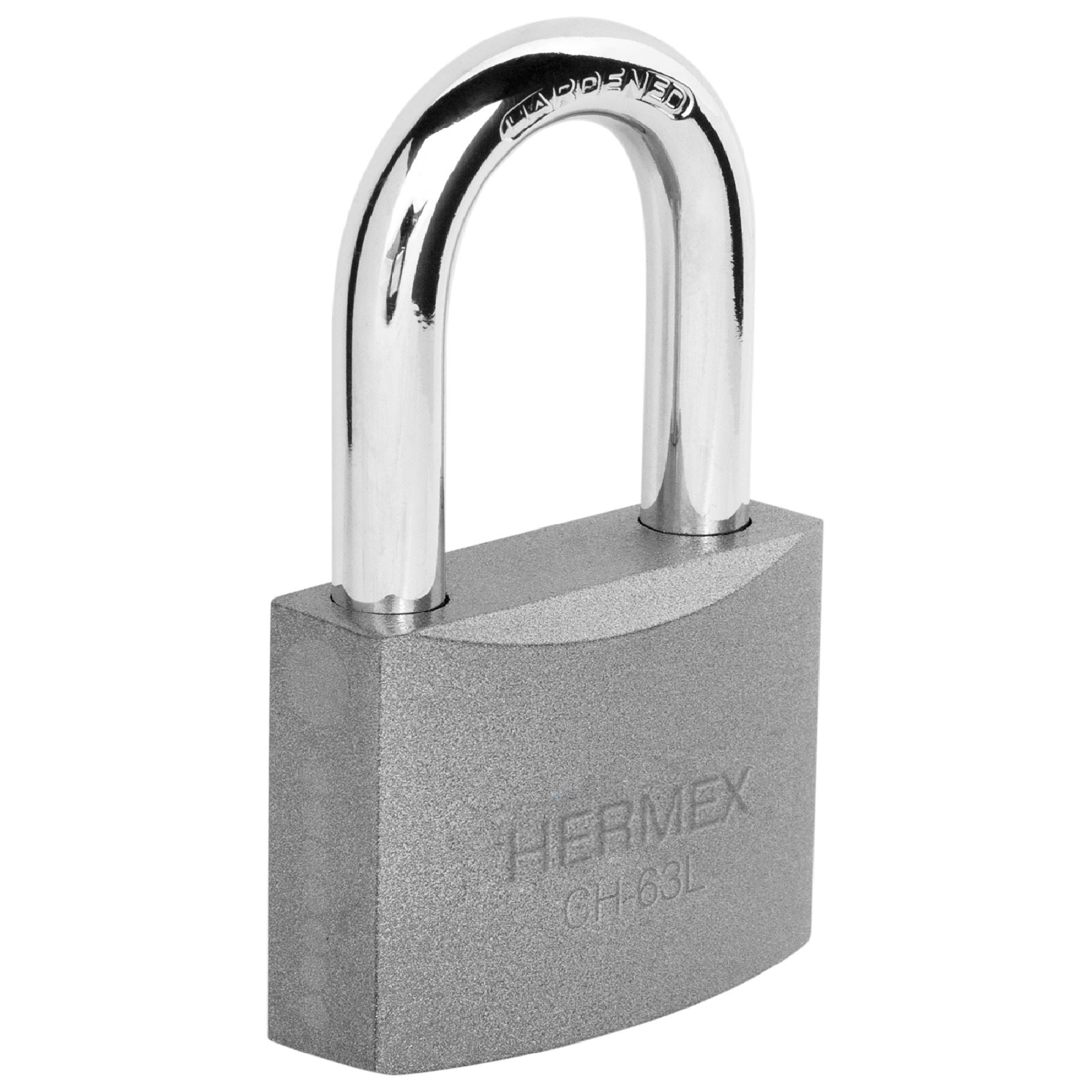 CANDADO DE HIERRO 63 MM CON GANCHO LARGO, HERMEX 43802 - 1