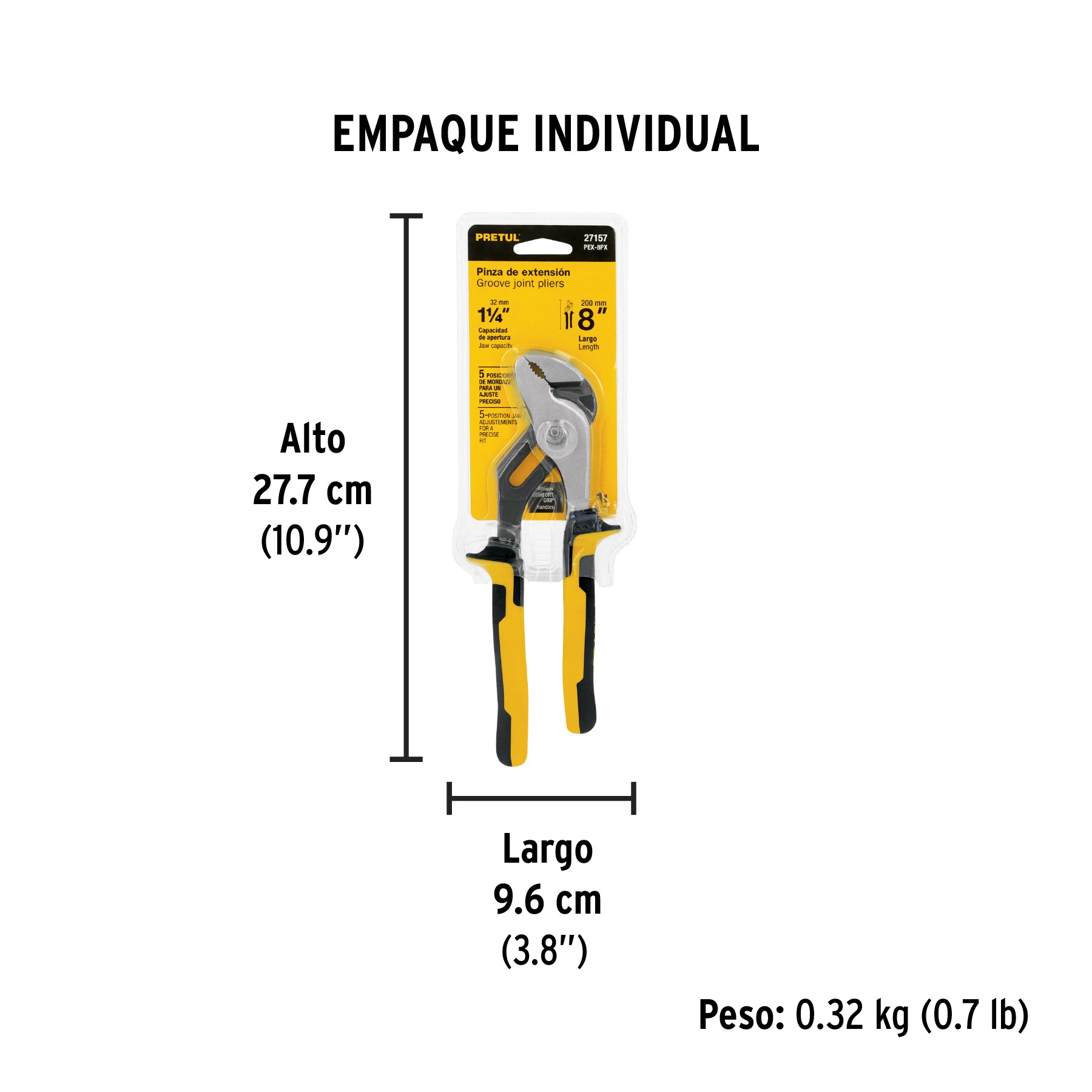 PINZA DE EXTENSIÓN 8' MANGO COMFORT GRIP, PRETUL 27157 - 4